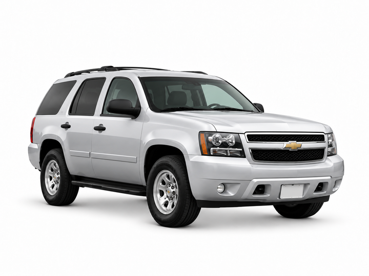 Chevrolet Tahoe 2015 — front three-quarter view on white background Chevrolet Tahoe 2015 — front three-quarter view on white background