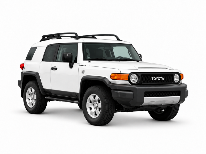 Toyota FJ Cruiser 2013 — front three-quarter view on white background Toyota FJ Cruiser 2013 — front three-quarter view on white background
