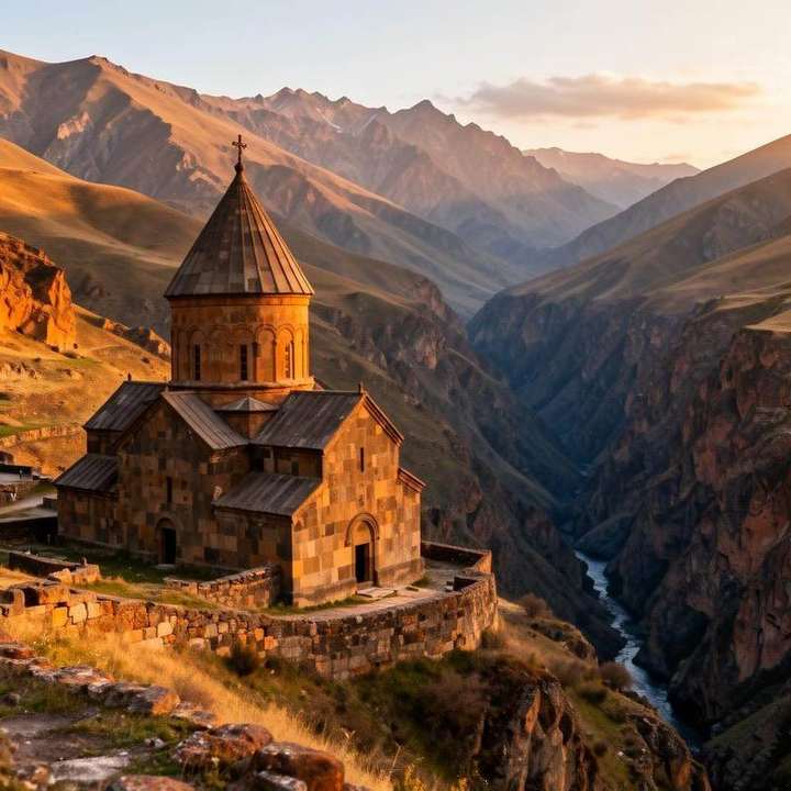 Caucasus mountains between Georgia and Armenia