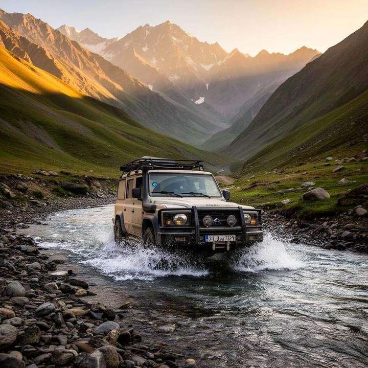 Caucasus mountain roads in Georgia