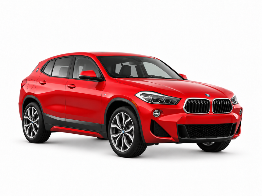 BMW X2 2020 — front three-quarter view on white background
