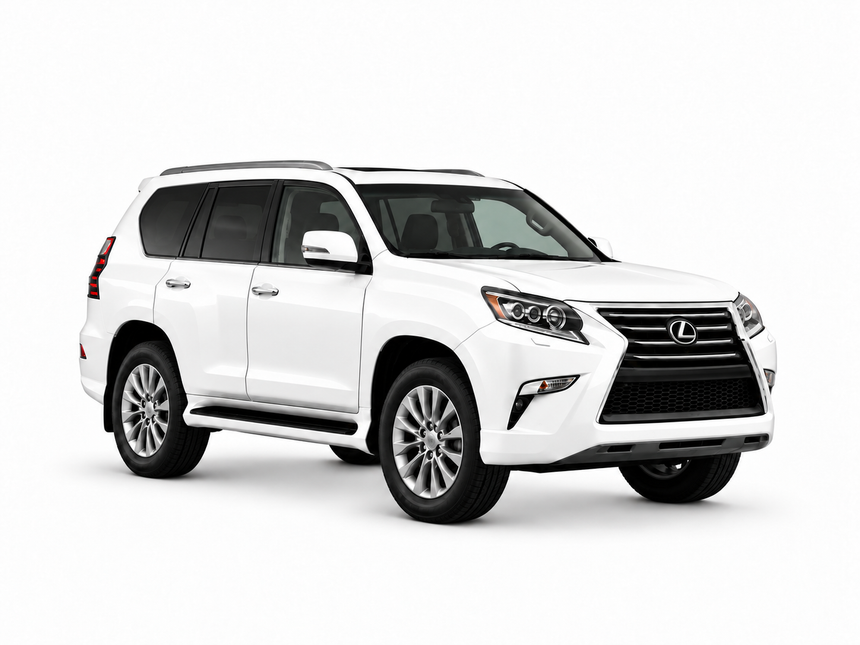 Lexus GX 460 2019 — front three-quarter view on white background