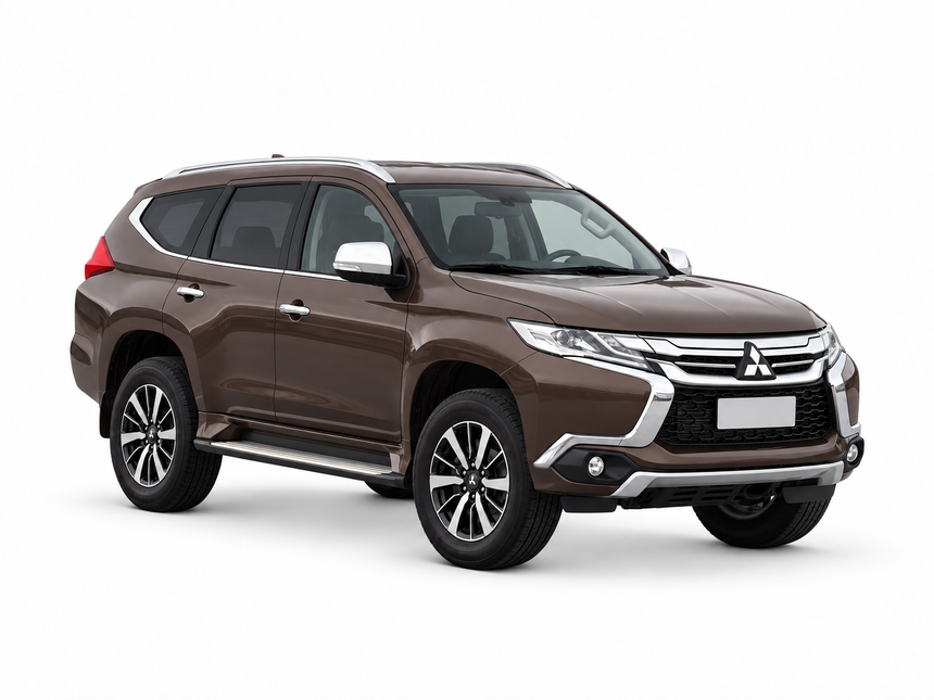 Mitsubishi Pajero Sport 2020 — front three-quarter view on white background