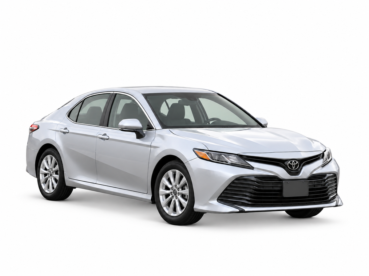 Toyota Camry 2020 — front three-quarter view on white background