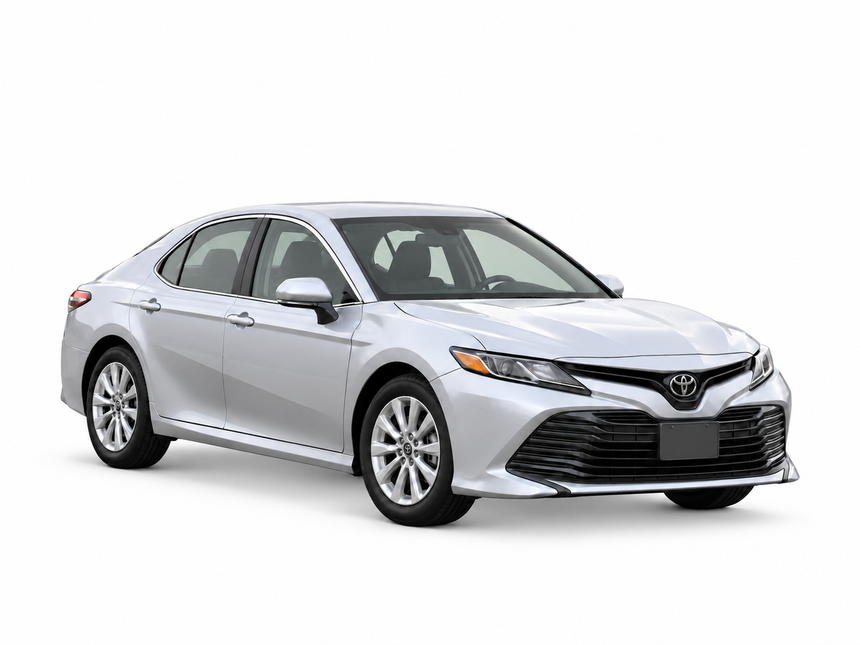 Toyota Camry 2020 — front three-quarter view on white background