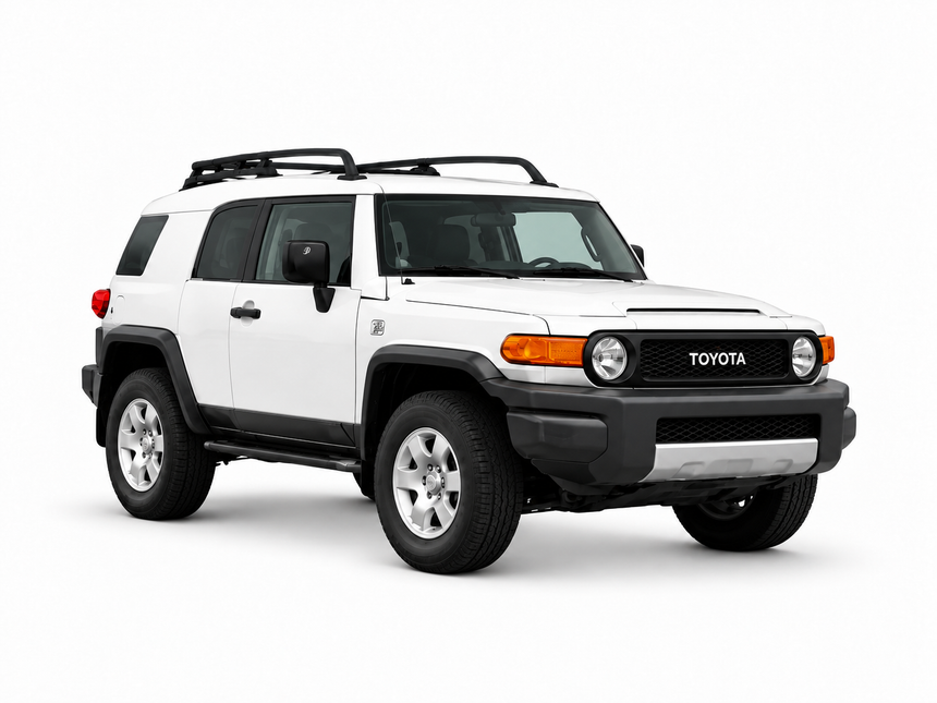 Toyota FJ Cruiser 2013 — front three-quarter view on white background