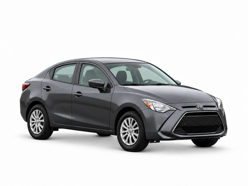 Toyota Yaris Sedan 2020 — front three-quarter view on white background